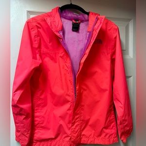 Girls North Face Raincoat Jacket, Size Large 14/16, Excellent Condition